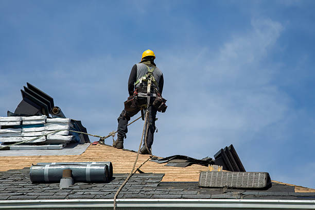 Professional Gutter Installation technician working in Monticello, IN